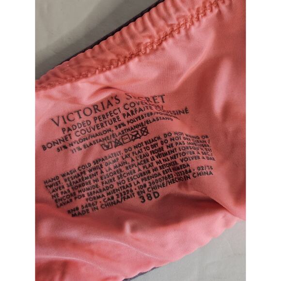 38D Bra Victoria Secret Padded Perfect Coverage Bra Light Pink NWOT Y2K - Picture 6 of 6